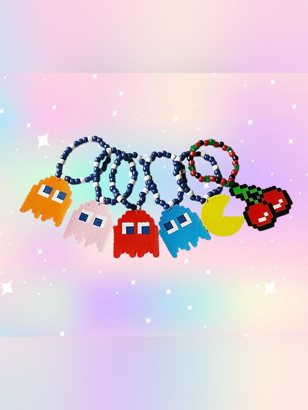 Pac-Man Kandi Bracelets Set